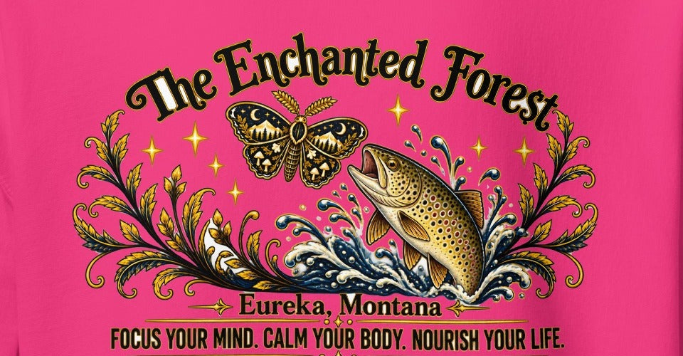 Enchanted Forest Brown Trout Hoodie – Light
