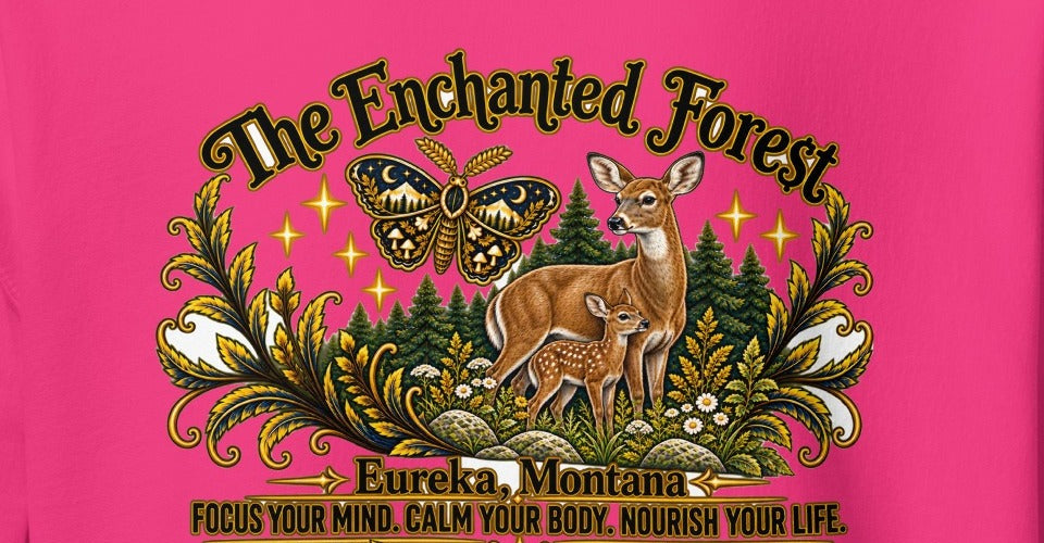 Enchanted Forest Doe & Fawn Hoodie – Light