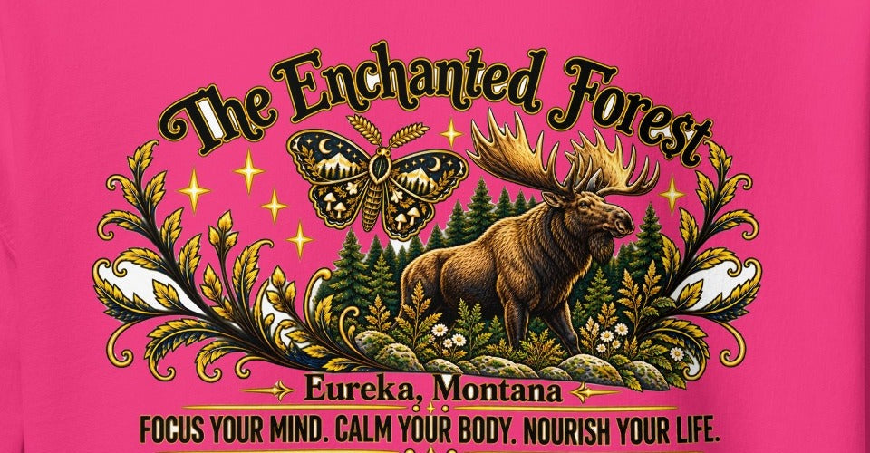 Enchanted Forest Moose Hoodie – Light
