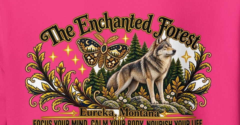 Enchanted Forest Wolf Hoodie – Light