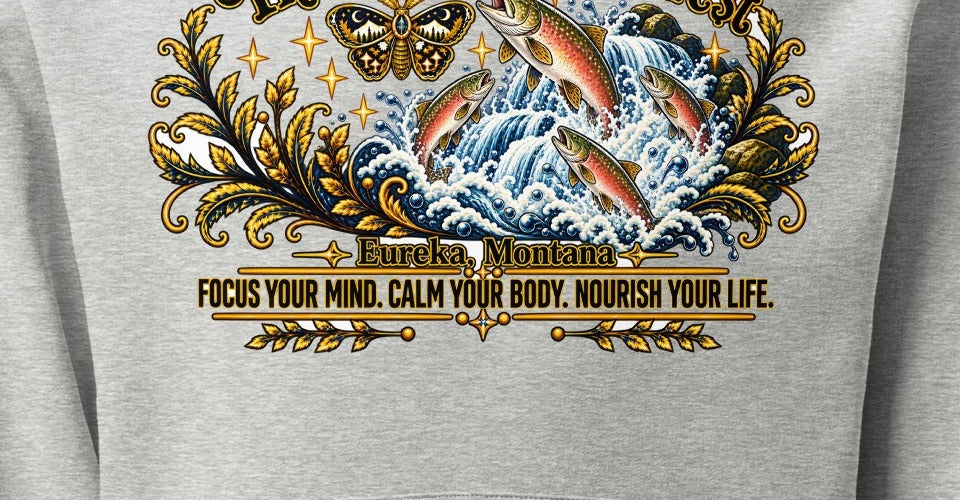Enchanted Forest Trout Waterfall Hoodie
