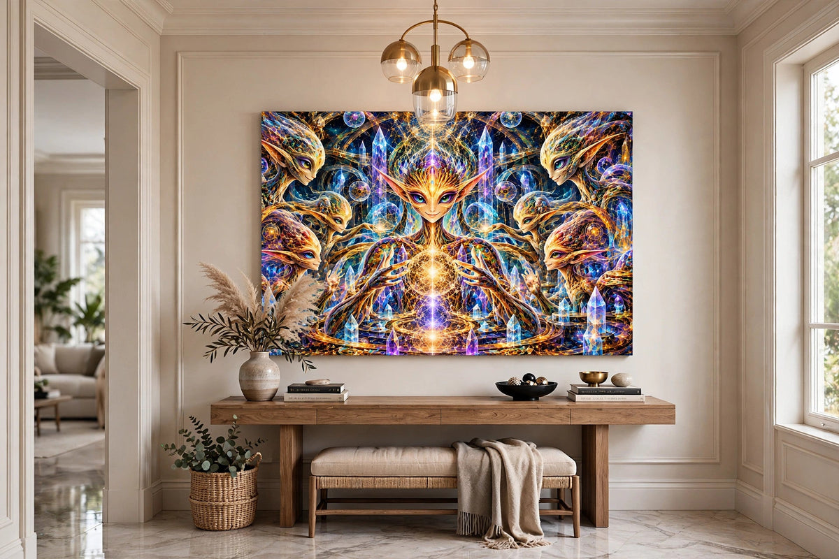 crystal council entryway canvas on wall