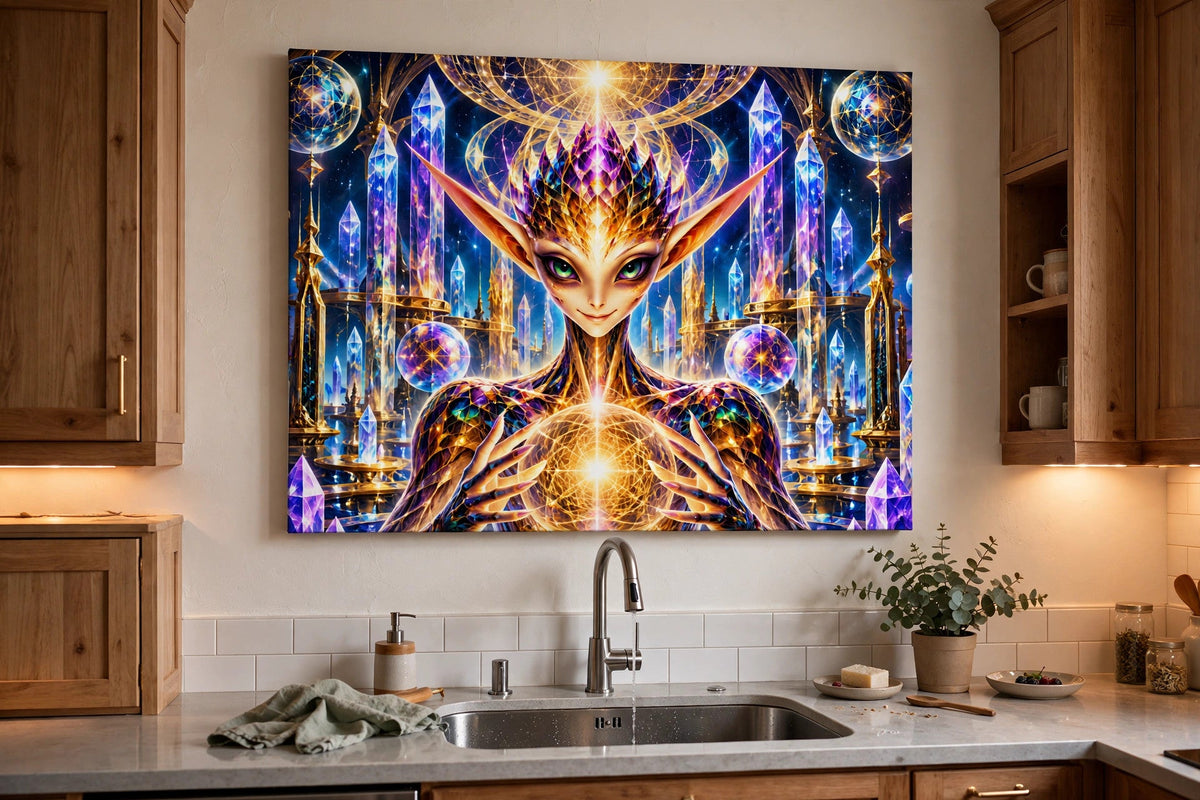 crystal keeper kitchen sink canvas on wall