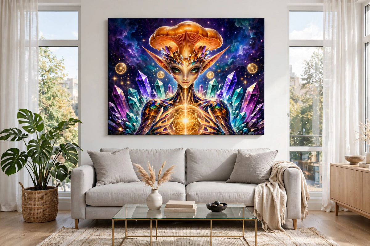 crystal keeper living room canvas on wall