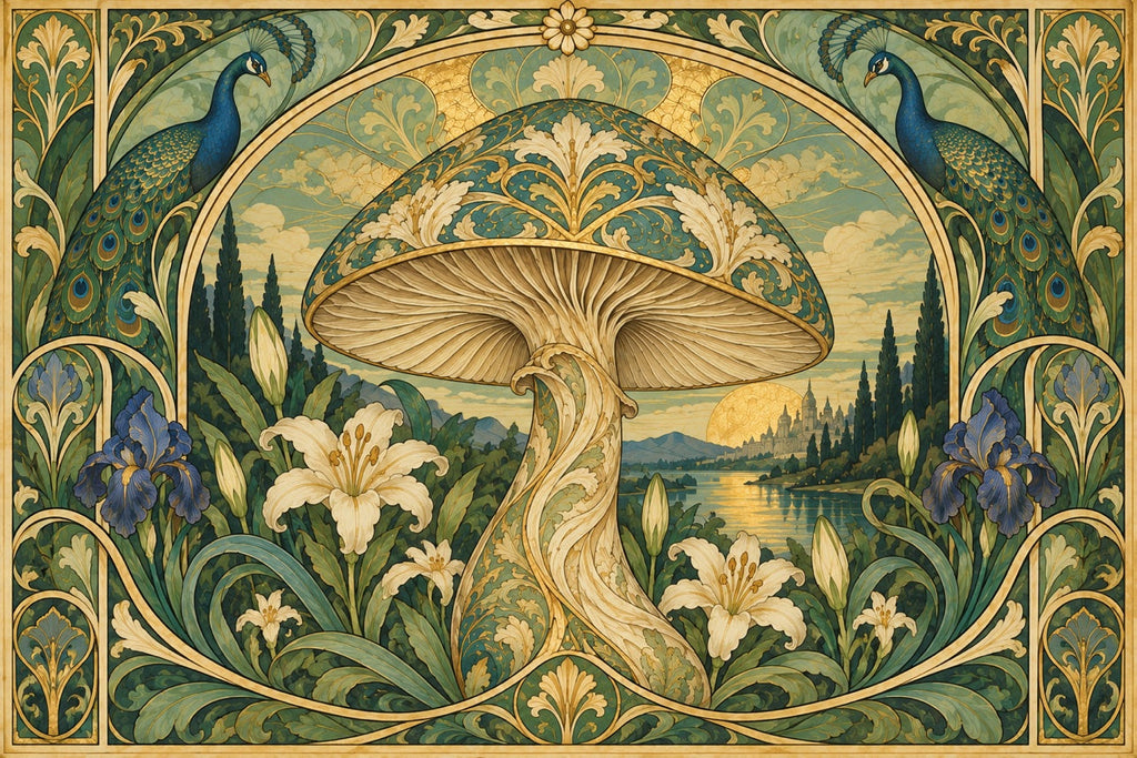 Nouveau Peacock Court — flat art