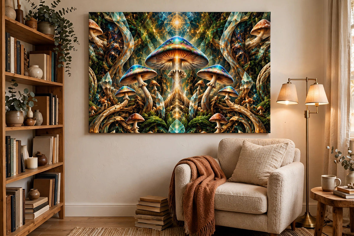 prism grotto reading nook canvas on wall