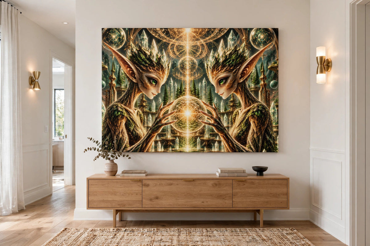 twin keepers hallway canvas on wall