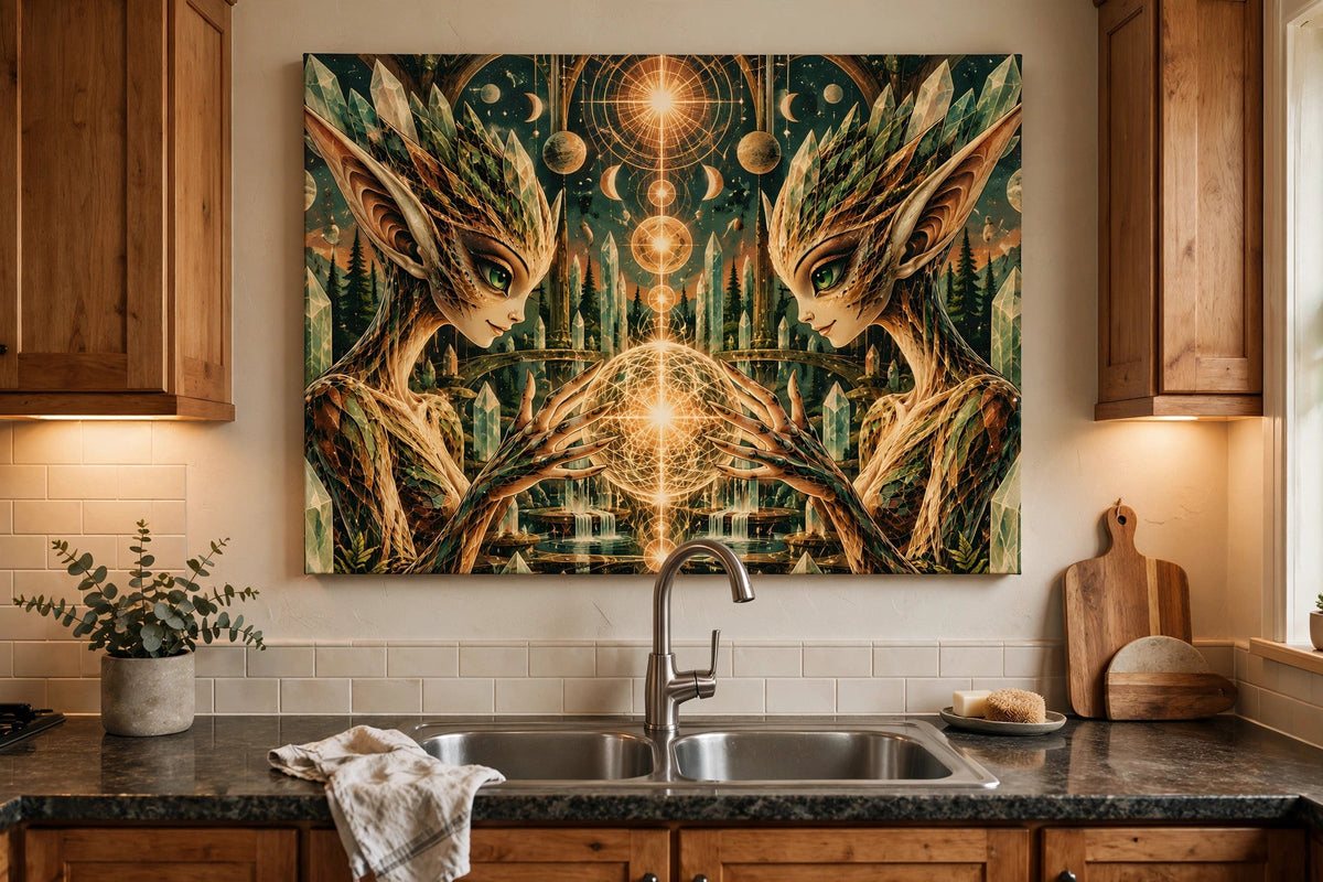 vintage keepers kitchen sink canvas on wall