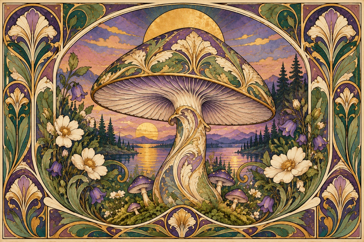 Nouveau Violet Dusk — flat art